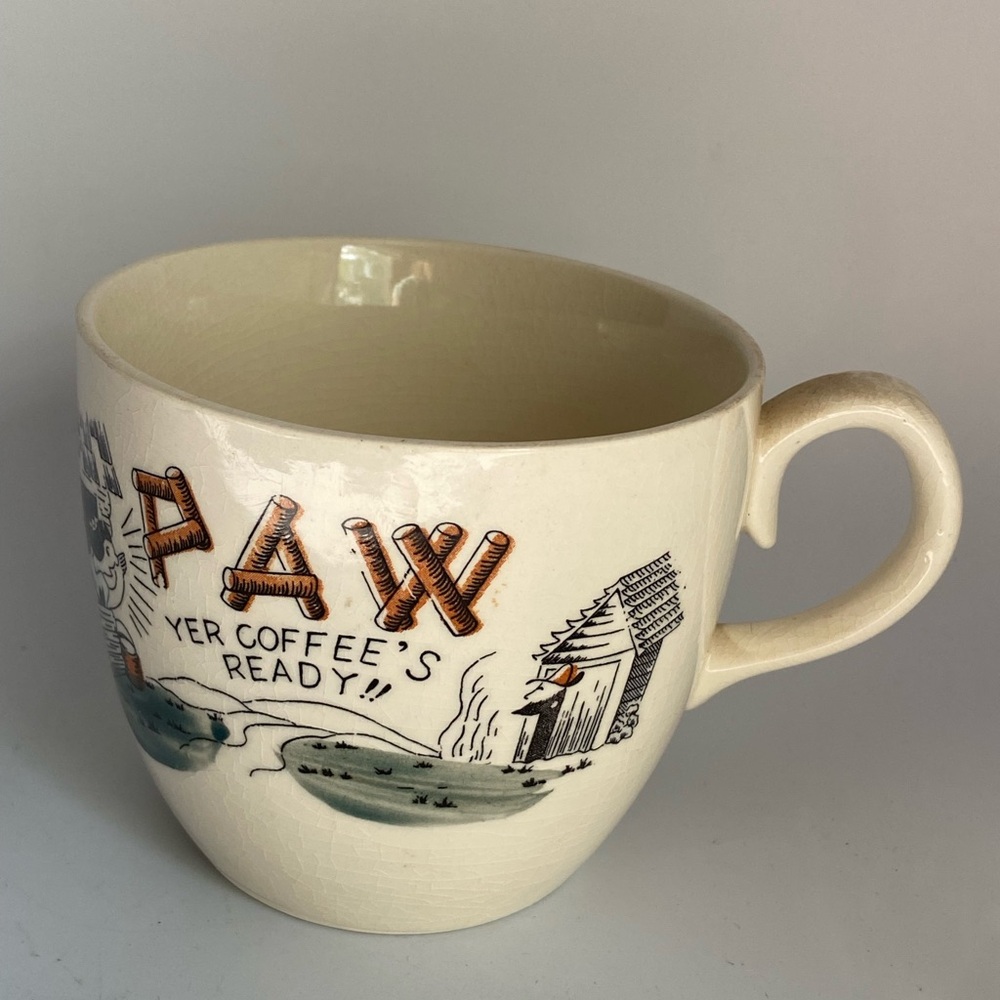 Vintage Ceramic Paw Oversized Coffee Mug